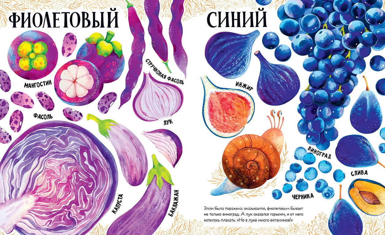 Приключения улитки Элли в мире фруктов и овощей
